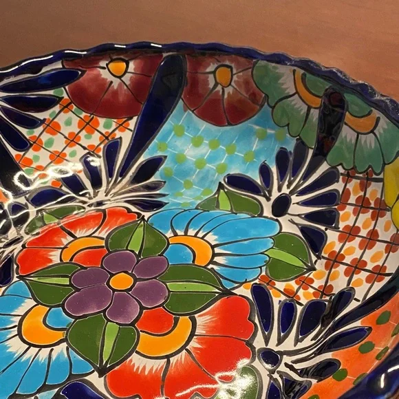 Handmade Mexican Ceramic Decorative Bowl - Picture 8 of 10